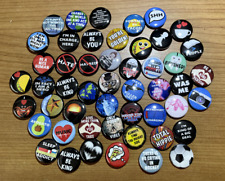 Wholesale Lot of 80's 90's Vintage Style Pin Buttons Miscellaneous Qty 50 Lot #7 picture