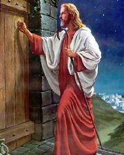 Lord Jesus Christ Stands at the Door and Knocks art print 8x10 Christian Photo 2 picture