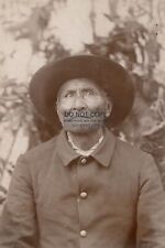 GERONIMO APACHE NATIVE AMERICAN CHEIF WEARING SUIT AND HAT 4X6 PHOTO POSTCARD picture