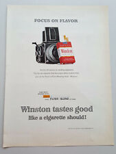1963 Winston Filter Cigarettes Smoking Camera Tobacco Vintage Magazine Print Ad picture