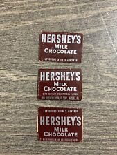 Vintage Antique Hershey’s Milk Chocolate mini Candy bar wrapper lot of 3 picture