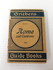1923 Rome Italy Vintage Guide Book w Pullout Maps & Ticket picture