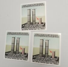 9/11 9-11 Stickers Lot 3 World Trade Center NYC INFO WARS MARK DICE ALEX JONES  picture