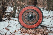 Warriors Antique Solid Designer Round Wooden Viking Shield Circular ornamental picture