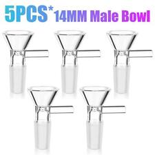 5x 14MM Male Glass Bowl For Water Pipe Hookah Bong Replacement Head - US Ship picture