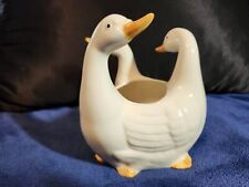 Takahashi ceramic planter three ducks/geese/swans, made in Japan picture