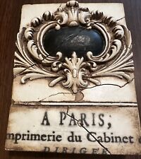 Rare Sid Dickens RETIRED T123 French Crest Tile Plaque picture