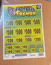 NEW PULL TAB GAME-🏈 FOOTBALL FRENZY 🏈$2 TABS W/1700 PROFIT picture