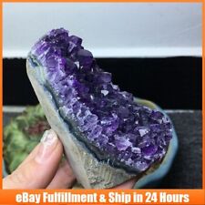 Natural Clearance Amethyst Cut Base Crystal Geodes Quartz Cluster Specimens Gift picture