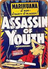 Metal Sign - 1937 Marijuana Assassin of Youth Movie - Vintage Look Reproduction picture