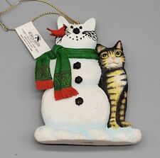 Vintage Kurt S. Adler Snowman Snowkitty with Cat Ornament 4
