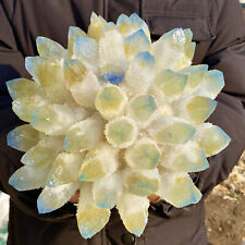 12.1LB Newly discovered blue-yellow phantom quartz crystal cluster mineral sampl picture