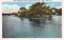 Robinson Crusoe Island, Sunset Lake, Asbury Park, N.J., Early Postcard, Unused picture