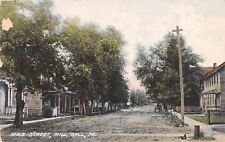 Mill Hall Pennsylvania~Main Street Houses~Rutted Dirt Road~1909 Postcard~as is picture