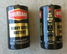 Vintage # 1235 Eveready C Cell Battery Flashlight Toy Transistor Lot of 2 picture