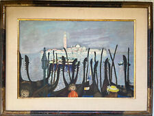 ROGER CHAPUT 1909 1995~MCM French Listed Artist~Venice Modernist Oil Painting 27 picture