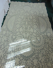 Antique/Vintage Ivory Lace Tablecloth 54