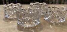 Vintage Gorham Set Of Four Napkin Rings Clear Cut Crystal picture