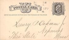 1877 BOSTON COOL CANCEL POSTAL HISTORY COVER picture