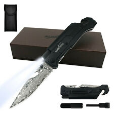 ALBATROSS 6-in-1 MultiFunction Damascus Emergency Survival Tactical Pocket Knife picture