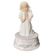 Roman The Valencia Collection Music Box 2001 Girl Figurine My First Communion picture