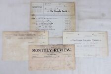 Antique Titusville PA Lot of 4 Billhead Invoices Ephemera Newspapers Publishing picture
