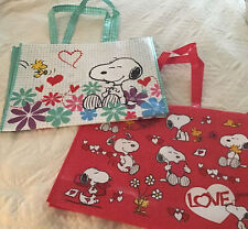 Snoopy (Peanuts)Tote/Shopping Bags- Set of 2- New picture