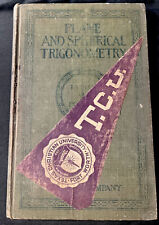 1902 TCU TEXAS CHRISTIAN UNIVERSITY Ft Worth Pennant Decal on Trigonometry Book picture
