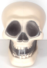 Halloween Skull Human Skeleton Prop Gray Plastic Vintage Spooky Decor picture