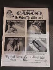 Vintage Magazine Large AD 1953 Casco Tap Water Iron Black White picture