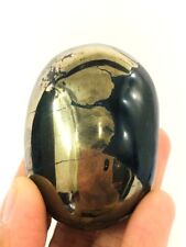 Golden Pyrite Palm Stone Crystal Gemstone Healing Gift Reiki Wellness Energy picture