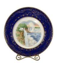 Vintage Niagara Falls Prospect Point Porcelain Souvenir Plate Warranted 22K Gold picture