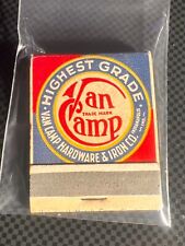 MATCHBOOK - VAN CAMP HARDWARE & IRON CO - CLYDE SPRINGER - INDIANAPO - UNSTRUCK picture