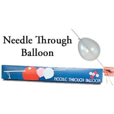 Needle Through Balloon Magic Trick Piercing Steel Gimmick with 12 Spare Balloons picture
