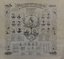 antique hanky banner 23 in Souvenir Record  Reign  Queen Victoria 1897  original picture