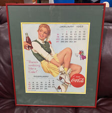 Coca Cola 1957 Calendar Matted And Framed- 🔥Price Drop🔥 picture