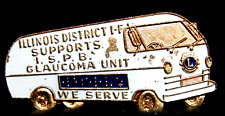 Vintage Lions Club Illinois District 1-F Glaucoma Unit Pin picture