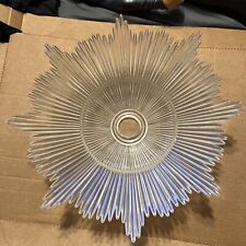VTG MCM Art Deco Atomic Crystal Starburst Celing Light Lamp Shade 16” Dia RARE👀 picture