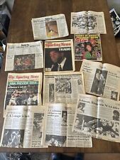 VINTAGE Los Angeles Lakers Newspapers Magic Johnson Lot 80s 90s AIDs HIV Photos picture
