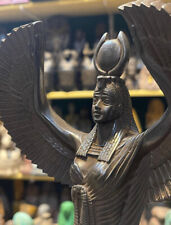 Rare Egyptian statue of the goddess Isis with open wings ancient Egyptian BC picture