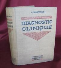 VINTAGE 1922 FRENCH MEDICAL HARDCOVER TEXTBOOK – DIAGNOSTIC CLINIQUE picture