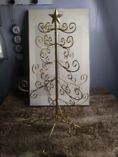 Pier 1 One Imports Gold Metal Folding Ornament Christmas Tree 25
