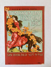 1910 San Francisco California State Admission Day into the U.S Festival Postcard picture