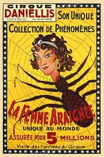 1920s Spider Woman Freak Vintage Style Unusual Circus Poster - 24x36 picture