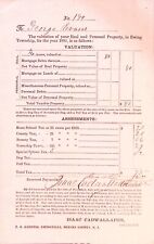Ewing Township New Jersey Property Tax Form 1881 picture