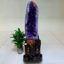 113.96LB TOP Natural Amethyst geode quartz crystal Furnishing articles+stand picture