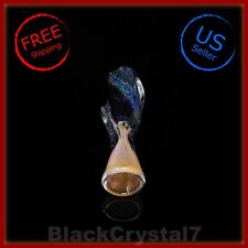 3.5 in Handmade Black Dichroic Premium Small Tobacco Smoking Bowl Glass Pipes picture