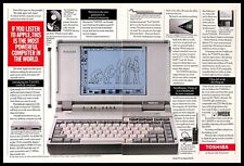 1991 Toshiba T2000SX Notebook Computer PRINT AD Retro Computers PC Technology picture