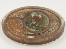 Vintage Approximately 7.5” Round Lucite Trivet/ Hot Plate With Flower Read picture