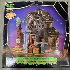 Lemax Creepy Barn Spooky Town Halloween Village Lightd 2005 RETIRED NEW EXT RARE picture
